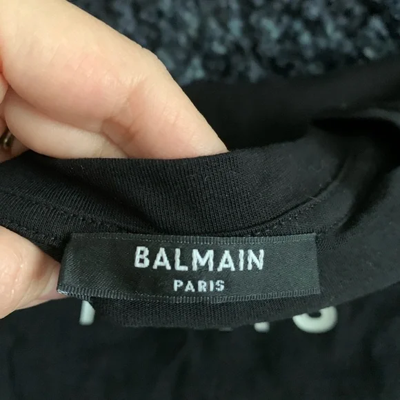 Balmain logo print crop T-shirt - Picture 3 of 6